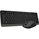 Комплект (клавиатура, мышка) беспроводной A4Tech FG1012S Black/Grey (456459) - изображение 1