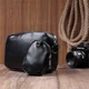 Сумка кросс-боди через плечо женская маленькая Vintage leather-22796 Черная - изображение 14