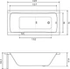 Ванна акриловая Helmken Luna 170x70 см (4211764NX4) комплект 2 в 1: прямоугольная ванна, Черный подголовник - изображение 18