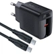 Мережевий зарядний пристрій ACEFAST A82 PD20W GaN single USB-C charger set (P5) (EU) Black (6974316280057) - зображення 5
