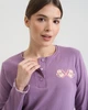 Піжама жіноча зі штанами Котики - Family look мама/дочка Nicoletta 47033k M Фіолетовий - зображення 3