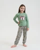Піжама на дівчинку-підлітка Пінгвіни - Family look мама/дочка Nicoletta 95235k 128-134 см Зелений - зображення 1