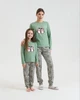 Піжама жіноча зі штанами Пінгвіни - Family look мама/дочка Nicoletta 96830k S Зелений - зображення 5