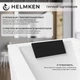 Ванна акриловая Helmken Luna 170x70 см (861569FN86) комплект 4 в 1: прямоугольная ванна, ножки, Черный подголовник, Черная фронтальная панель - изображение 14