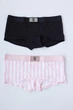Набор хлопчатобумажных трусиков Victoria's Secret Cotton Shine Patch Hiphugger Panty Logo размер S - изображение 1