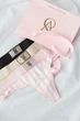 Набор хлопковых трусиков Victoria's Secret Cotton Shine Patch Thong Panty размер XS - изображение 2