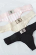 Набор хлопковых трусиков Victoria's Secret Cotton Shine Patch Thong Panty размер XS - изображение 6