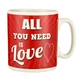 Большая керамическая кружка "All you need is LOVE", 1 литр, Красная (Кружка гигант) - изображение 2