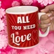 Большая керамическая кружка "All you need is LOVE", 1 литр, Красная (Кружка гигант) - изображение 3