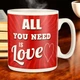 Большая керамическая кружка "All you need is LOVE", 1 литр, Красная (Кружка гигант) - изображение 5