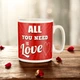 Большая керамическая кружка "All you need is LOVE", 1 литр, Красная (Кружка гигант) - изображение 6