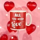 Большая керамическая кружка "All you need is LOVE", 1 литр, Красная (Кружка гигант) - изображение 7