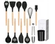 Кухонний набір Kitchen Set із 12 предметів, чорний колір - зображення 4