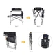 Кемпінговий директорський стілець KingCamp ASH зі столом KC1904 (BLACK/ROYALBLUE) - зображення 2