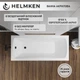 Ванна акриловая Helmken Luna 170x70 см (5X90V73336) комплект 5 в 1: прямоугольная ванна, ножки, Черный подголовник, Черная фронтальная и боковая панель - изображение 4