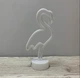 Неоновый ночник - светильник Фламинго Neon Decoration Lamp (33x16x10 см, USB, 3хАА, 5 В, лампа) - Красный - изображение 2