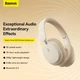 Беспроводные наушники Baseus Bowie D05 (Bluetooth 5.3, аудиокабель Type-C to 3.5 мм, 600 мАч, быстрая зарядка, 70 часов работы) - Бежевый - изображение 9
