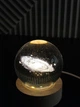 Декоративный 3D ночник Галактика в хрустальном шаре с подсветкой, хрусталь, дерево, 80х70х20, питание USB - изображение 9