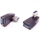 Перехідник штекер USB A — гніздо USB A, кутовий, v.3.0 (Type 1R) - зображення 3