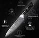 Японський ніж Santoku з дамаської сталі у подарунковій упаковці TURWHO 5" універсальний (VG10 Steel"5U) - зображення 5