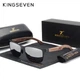 Мужские поляризационные солнцезащитные очки KINGSEVEN W5507 Black Silver - изображение 1