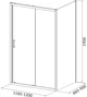 Душова кабіна прямокутна CERSANIT BRASCO 120х90х190 S168-014 з розсувними дверми хром - зображення 6