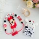 Подарочный набор для девочки с именной игрушкой грызунком Минни Маус (красный) на крестины, выписку - изображение 1