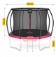 Батут із внутрішньою сіткою 4FIZJO PRO 10FT 312 см Black/Pink (P-5907739314604) - зображення 2
