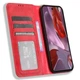 Чехол-книжка Deexe Retro Style для Google Pixel 9a - Red - изображение 2