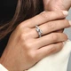 Каблучка жіноча Pandora "Асиметрична з паве" 54 розмір - изображение 3