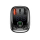 Автомобільний зарядний пристрій Baseus FM Launcher S-13 36W Type-C+2USB PD+QC3.0 (CCMT000101) Black - зображення 2