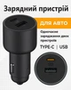 Автомобільний зарядний пристрій 100вт з кабелем Xiaomi Quick Charge 1A1C швидка зарядка - зображення 3