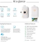 Камера моментальной печати и портативный фотопринтер HP Sprocket 2 в 1 White + Набор бумаги в Подарок! - изображение 6