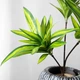 Декоративна штучна квітка - драцена Dracaena тропічна пальма - рослина для декору будинку / саду / офісу, 3 гілки, 36 см, зелена (99938310) - зображення 5