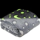 Плед, що світиться в темряві, плюшеве покривало Blanket kids Magic Star 150х100 см. Колір: сірий - зображення 12