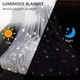Плед, що світиться в темряві, плюшеве покривало Blanket kids Magic Star 150х100 см. Колір: сірий - зображення 14
