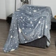 Плед, що світиться в темряві, плюшеве покривало Blanket kids Magic Star 150х100 см. Колір: сірий - зображення 4