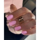 Накладні нігті Nail, ніжно-рожеві, квадрат, середні, 24 шт - зображення 1