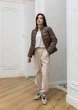 Женская демисезонная куртка Ницца LEO PRIDE 0138 50-52 Темно-бежевый ( LP - 0138/2 E ) - изображение 8