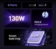 Зарядний пристрій UGREEN EC706 GaNInfinity 130W розгалужувач прикурювача на 4 порти USB 3C1A для ноутбука, MacBook Pro, iPhone 16 15 14 Pro MAX, iPad Pro, Galaxy S24 Grey (35026) - зображення 11