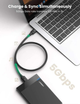 Кабель UGREEN US130 USB 3.0 A Male to Micro USB 3.0 Male Cable 0.5m Black (UGR-10840) - изображение 3