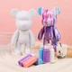 Флюидный мишка сделай сам DIY Creative Fluid Bear 23 см с красками 3 шт Набор раскраска игрушка медвежонок для творчества - изображение 2