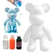 Флюидный мишка сделай сам DIY Creative Fluid Bear 23 см с красками 3 шт Набор раскраска игрушка медвежонок для творчества - изображение 6
