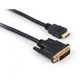 Кабель мультимедийный HDMI M to DVI M 3.0m 24+1pin Vinga (VCPHDMIDVI3) - изображение 1