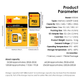 Карта памяти MicroSDHC Kodak U3 A1 Class 10 32Gb с адаптером - изображение 2