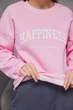 Свитшот женский UMON начос с надписью Happiness S розовый (М132.4/1) - изображение 3