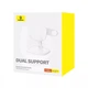 Підставка для планшета та смартфона Baseus B10451501211-00 Seashell Series Dual Support White - зображення 6