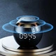 Портативна компактна Bluetooth колонка KIMISO KMS-K12 куля з годинником інформаційним дисплеєм і світломузикою, Black - зображення 2