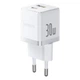 Мережевий зарядний пристрій Baseus Palm Fast Charger C+U 30W EU Moon White (P1011160A213-00) - зображення 1
