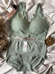Комплект топ C/D + трусики слипы 1326 Lavolle хаки one size - изображение 1